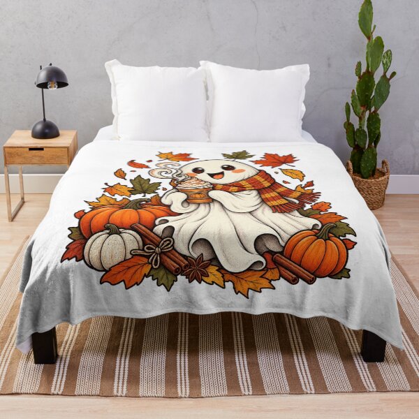 Item preview, Cute Ghost Pumpkin Spice Latte Autumn Halloween designed and sold by afr-saad.