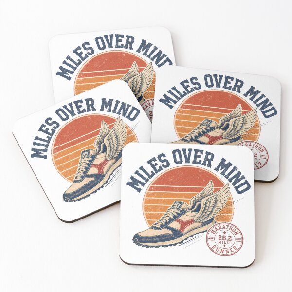 Item preview, Miles Over Mind Vintage Running Marathon Shoe designed and sold by BobbyTee Merch.