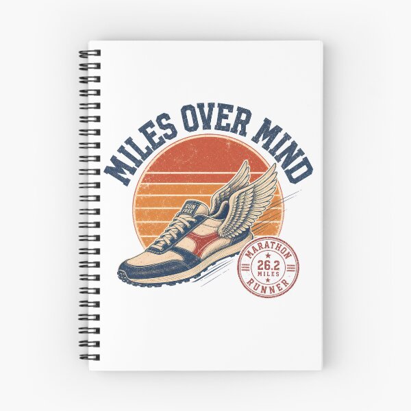 Item preview, Miles Over Mind Vintage Running Marathon Shoe designed and sold by BobbyTee Merch.