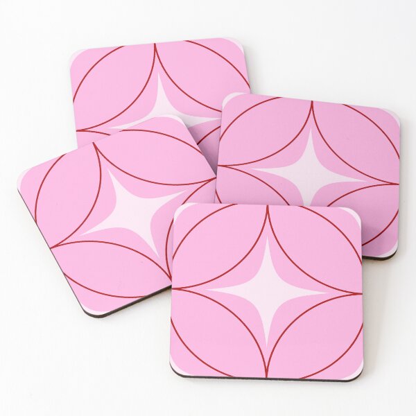 Item preview, Retro Pink Geometric Star Seamless Pattern designed and sold by jianina-alondra.
