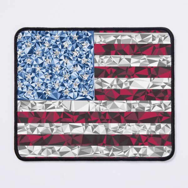 Item preview, United States of America Flag Triangular Mosaic Pattern Design designed and sold by DymondDesigns.
