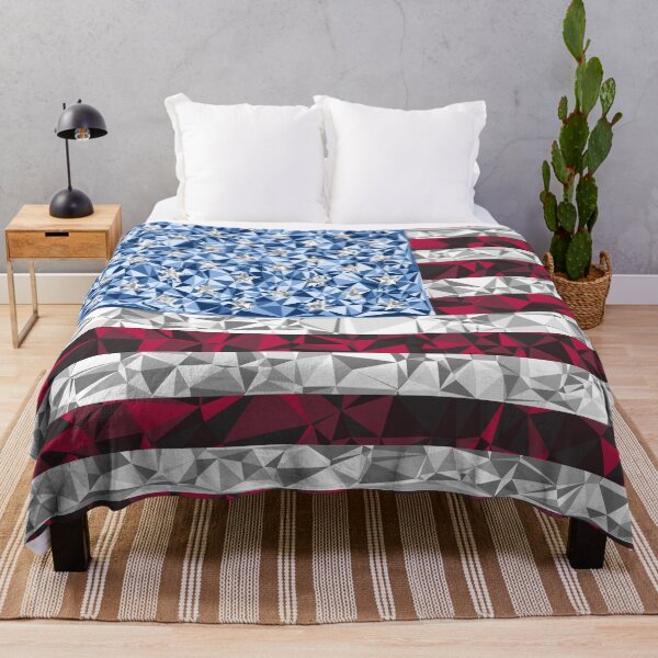 Item preview, United States of America Flag Triangular Mosaic Pattern Design designed and sold by DymondDesigns.