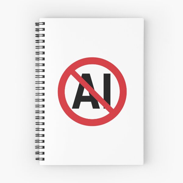 Item preview, NO AI / Anti-AI Symbol / Against Artificial Intelligence (On White) designed and sold by STUDIO-72.