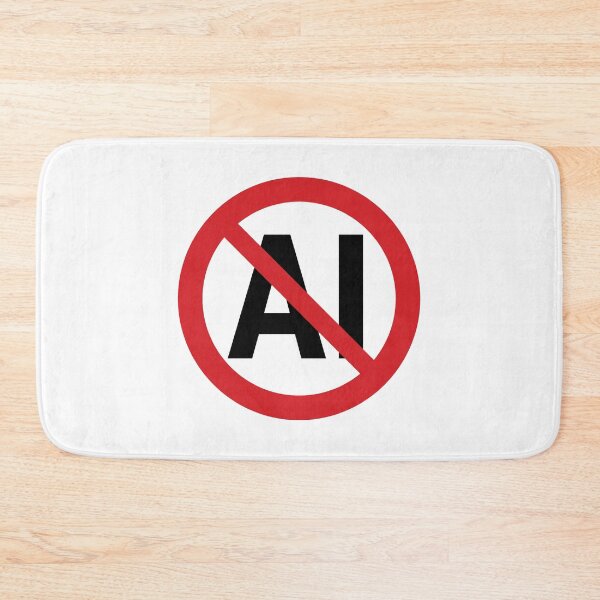 Item preview, NO AI / Anti-AI Symbol / Against Artificial Intelligence (On White) designed and sold by STUDIO-72.