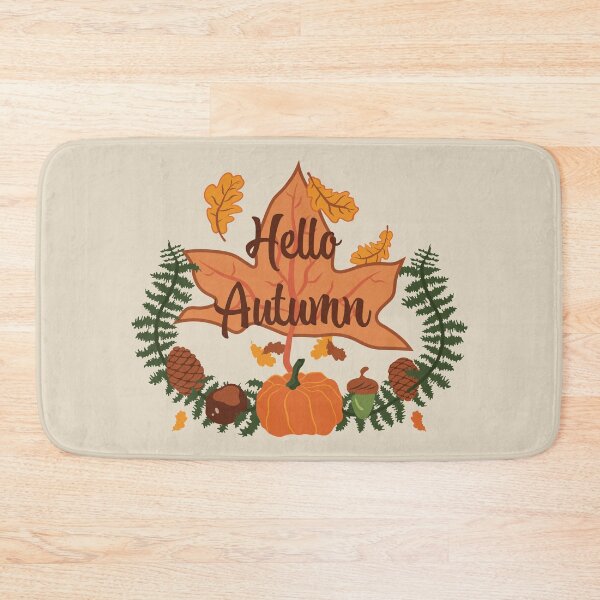Item preview, Hello Autumn - Cosy Cream designed and sold by Daniel Bevis Design.