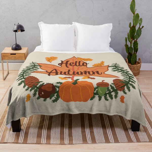Item preview, Hello Autumn - Cosy Cream designed and sold by Daniel Bevis Design.