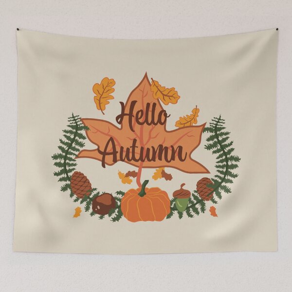 Item preview, Hello Autumn - Cosy Cream designed and sold by Daniel Bevis Design.