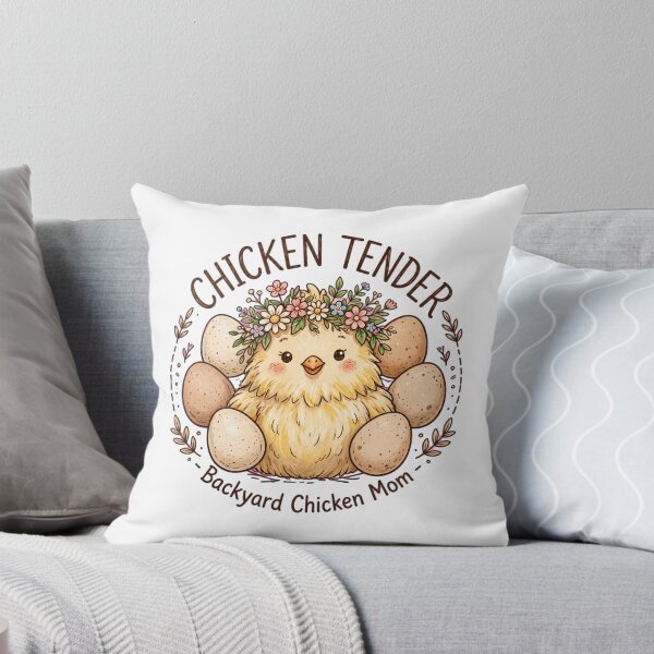 Item preview, Chicken Tender Backyard Chicken Mom Cute Fluffy Chicken Flower Crown Art designed and sold by TauqeerArts.