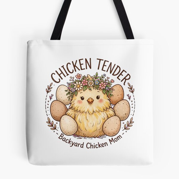 Item preview, Chicken Tender Backyard Chicken Mom Cute Fluffy Chicken Flower Crown Art designed and sold by TauqeerArts.