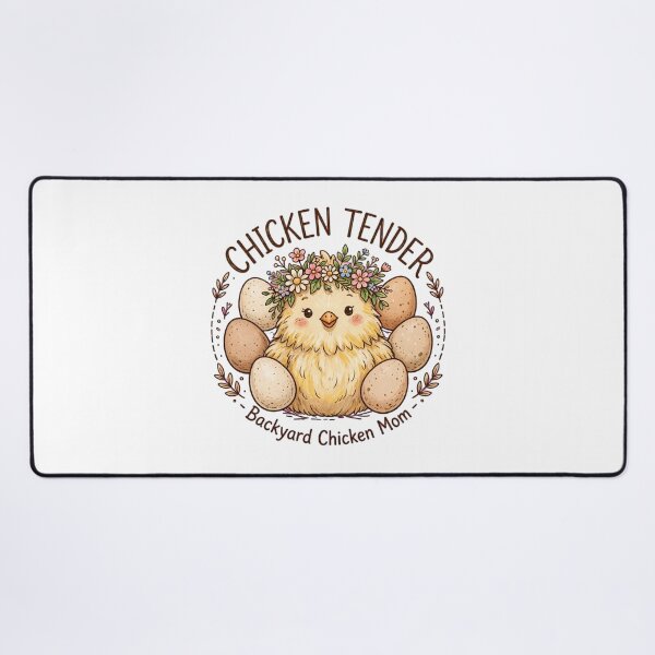 Item preview, Chicken Tender Backyard Chicken Mom Cute Fluffy Chicken Flower Crown Art designed and sold by TauqeerArts.
