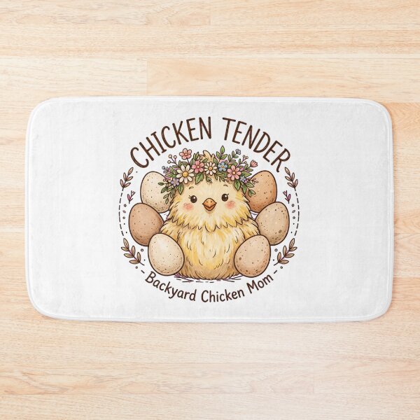 Item preview, Chicken Tender Backyard Chicken Mom Cute Fluffy Chicken Flower Crown Art designed and sold by VYBE DARK Studio.