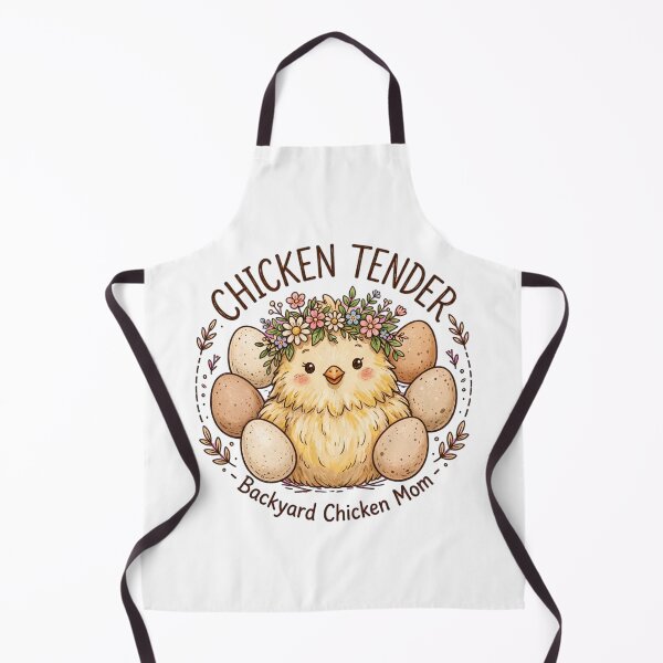 Item preview, Chicken Tender Backyard Chicken Mom Cute Fluffy Chicken Flower Crown Art designed and sold by TauqeerArts.