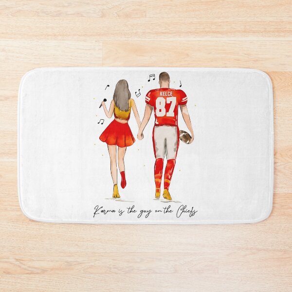 Item preview, Football Couple Red Gold Fan Illustration designed and sold by Christine33501.