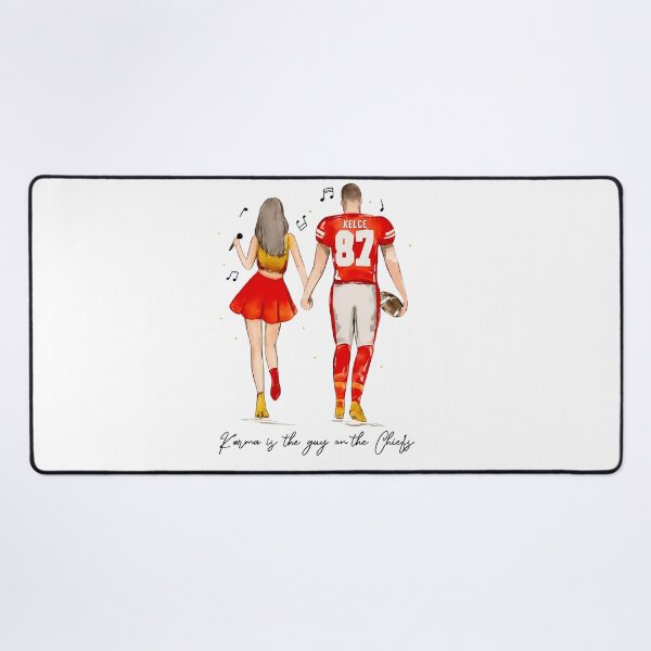 Item preview, Football Couple Red Gold Fan Illustration designed and sold by Christine33501.