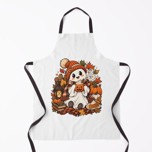 Item preview, Cute Cozy Ghost Pumpkin Latte Autumn Halloween designed and sold by afr-saad.