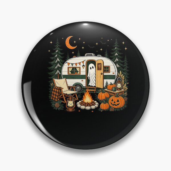 Item preview, Halloween Ghost Fall RV Camping Autumn Moon Night designed and sold by Khescoiu.