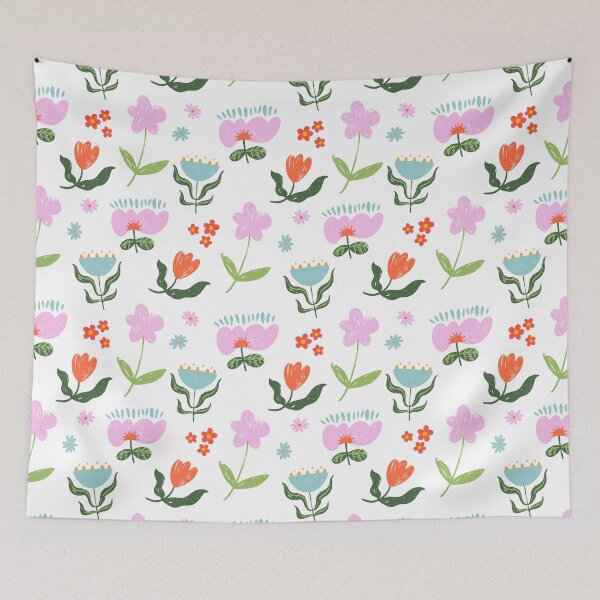 Item preview, Colorful Hand Drawn Wildflower Floral Pattern designed and sold by jianina-alondra.