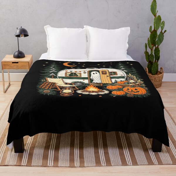 Item preview, Halloween Ghost Fall RV Camping Autumn Moon Night designed and sold by Khescoiu.