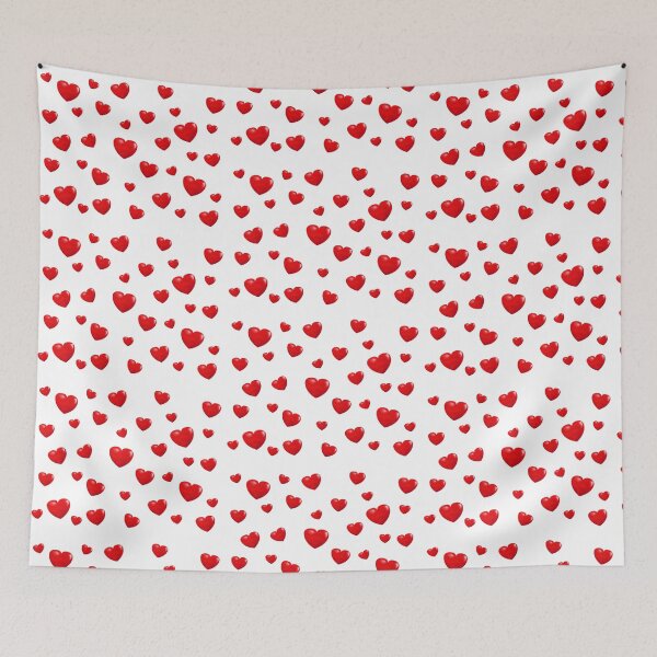 Item preview, Floating Red Hearts Pattern Graphic Design designed and sold by AyaanArtStudio.
