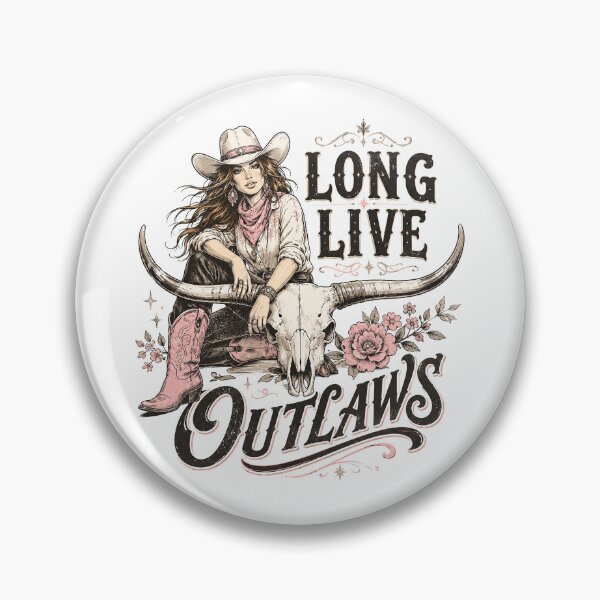 Item preview, Cowgirl Quotes, Vintage cowgirl design, Long Live Outlaws designed and sold by graphic-genie.