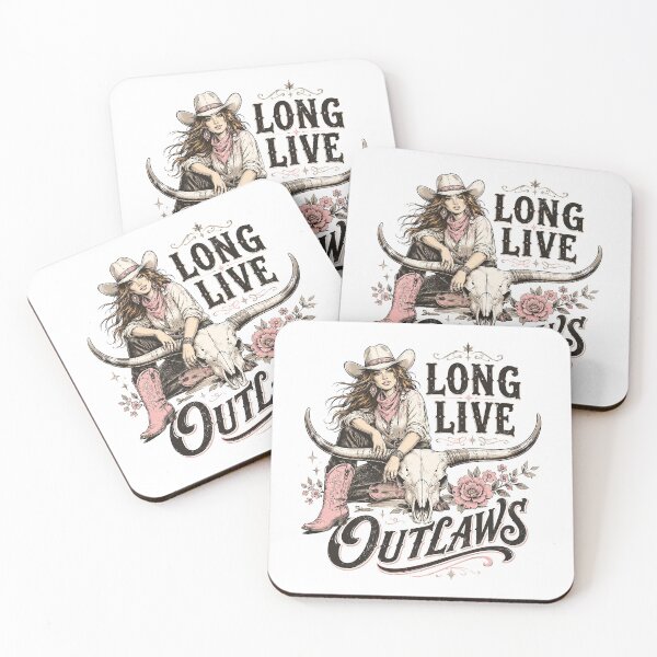 Item preview, Cowgirl Quotes, Vintage cowgirl design, Long Live Outlaws designed and sold by graphic-genie.