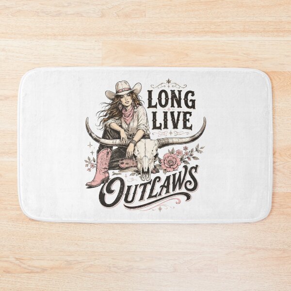 Item preview, Cowgirl Quotes, Vintage cowgirl design, Long Live Outlaws designed and sold by graphic-genie.