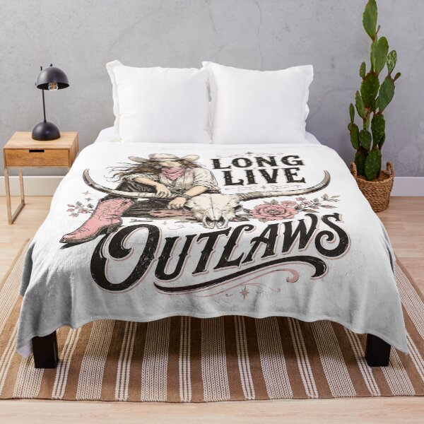 Item preview, Cowgirl Quotes, Vintage cowgirl design, Long Live Outlaws designed and sold by graphic-genie.