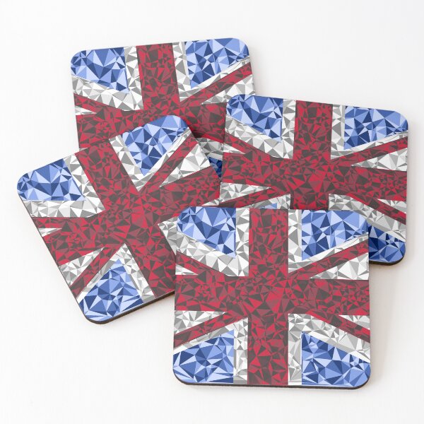 Item preview, United Kingdom Flag Triangular Mosaic Pattern Design designed and sold by DymondDesigns.