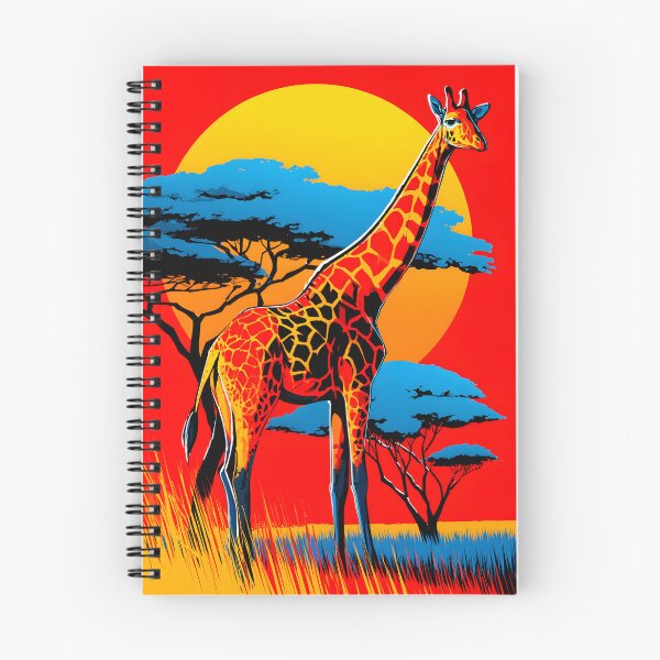 Item preview, Vibrant Giraffe Silhouette Against Bold Sunset Sky designed and sold by Artessie.