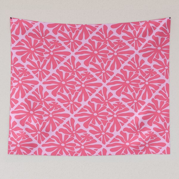 Item preview, Bold Pink Retro Floral Seamless Pattern designed and sold by jianina-alondra.