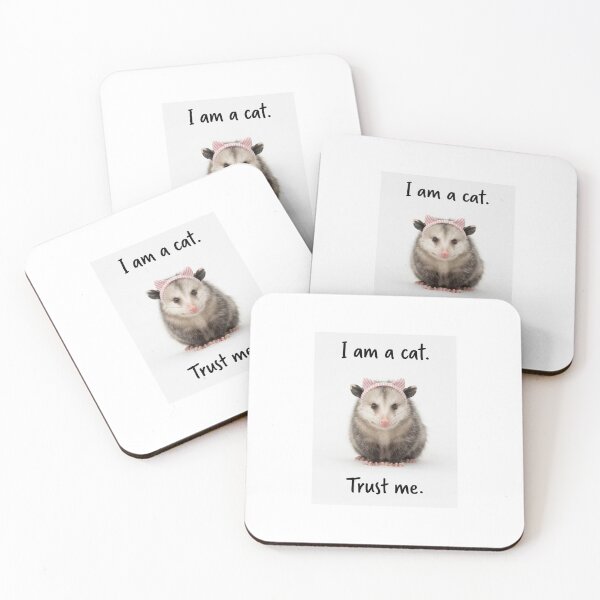 Item preview, I am a cat. Trust me Opossum funny sarcastic sarcasm cat kitten kitty parody christmas birthday designed and sold by CheeseBlueprint.