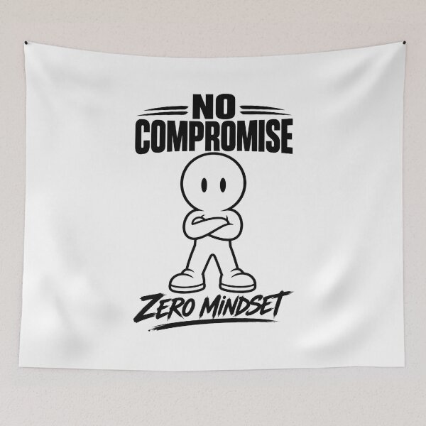 Item preview, No Compromise Zero Mindset T-Shirt, Motivational Graphic Tee, Minimal Streetwear , Bold Mindset Apparel, Confidence Quote  designed and sold by RestartFromZero.