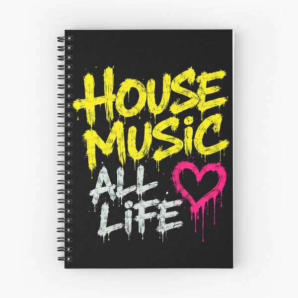 Item preview, House Music All Life – Neon Graffiti Rave Statement designed and sold by RH Design Lab.
