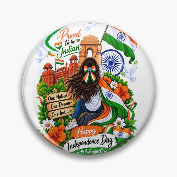 Item preview, Proud to Be Indian Independence Day Sticker | 15 August India Patriotic Design | Indian Flag PNG designed and sold by Ishratparween11.