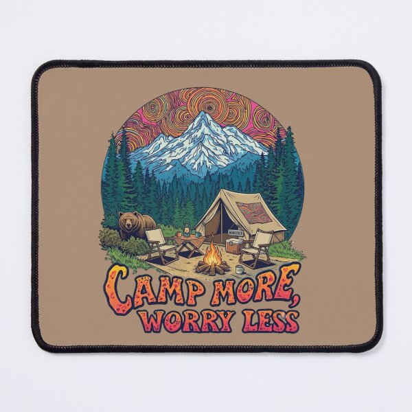 Item preview, Camp More Worry Less camping designed and sold by Skyrocketz.