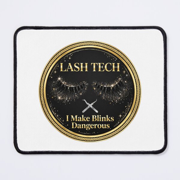 Item preview, Lash Tech I Make Blinks Dangerous Glam Eyelash Extension Artist Badge designed and sold by TauqeerArts.