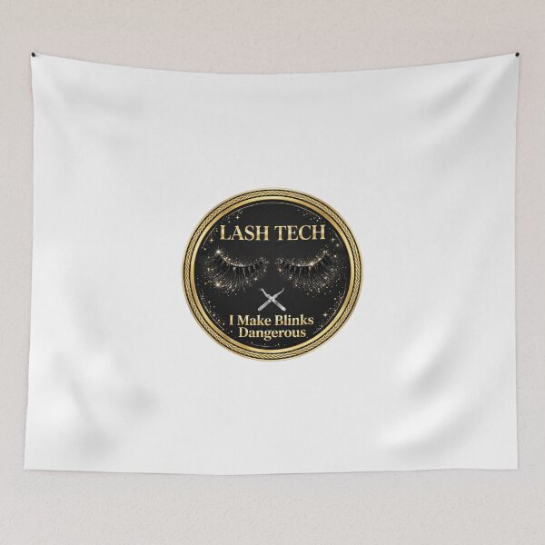 Item preview, Lash Tech I Make Blinks Dangerous Glam Eyelash Extension Artist Badge designed and sold by TauqeerArts.