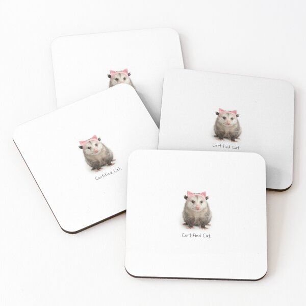 Item preview, Certified cat Opossum funny sarcastic sarcasm cat kitten kitty parody christmas birthday designed and sold by CheeseBlueprint.