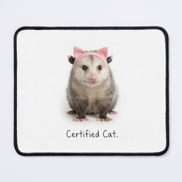 Item preview, Certified cat Opossum funny sarcastic sarcasm cat kitten kitty parody christmas birthday designed and sold by CheeseBlueprint.