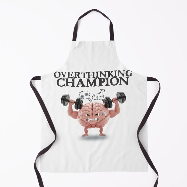 Item preview, Overthinking Champion Funny Brain Lifting Weights Workout Quote designed and sold by Joshbrowny.