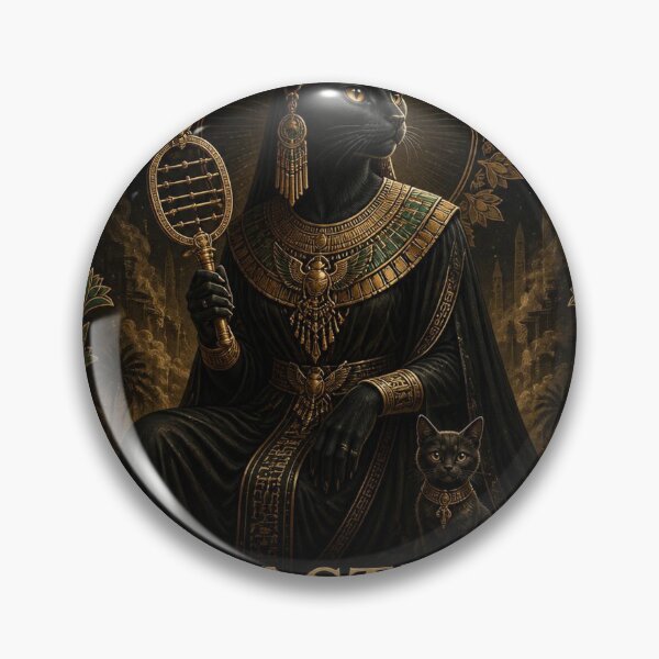 Item preview, Bastet Egyptian Goddess of Cats - Dark Academia Gothic Art designed and sold by SunnyDesign82.