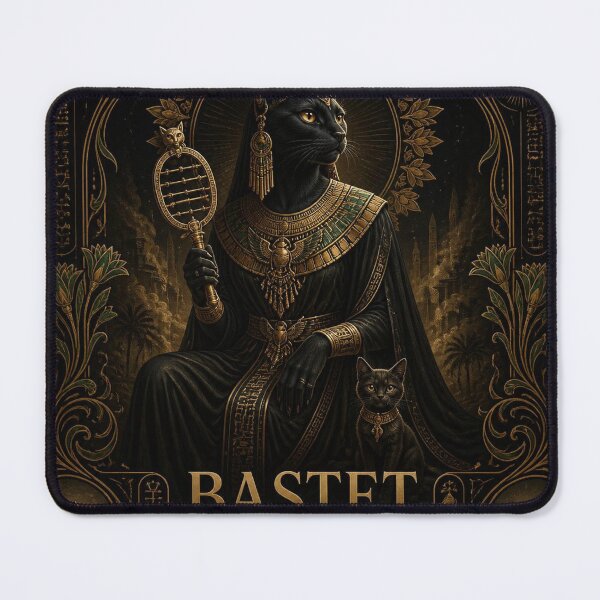 Item preview, Bastet Egyptian Goddess of Cats - Dark Academia Gothic Art designed and sold by SunnyDesign82.