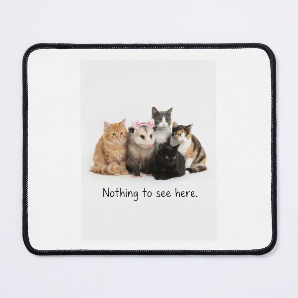 Item preview, Nothing to see here Opossum funny sarcastic sarcasm cat kitten kitty parody christmas birthday designed and sold by CheeseBlueprint.