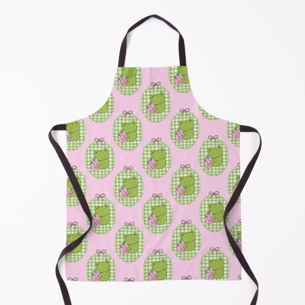 Item preview, Cute Frog Strawberry Milk Gingham Pattern designed and sold by jianina-alondra.