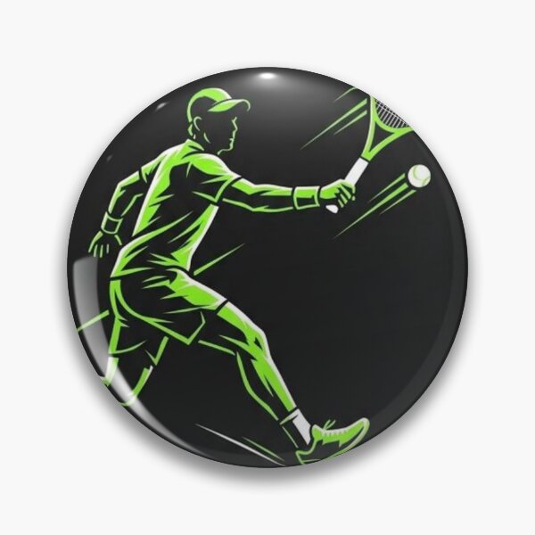 Item preview, Dynamic Tennis Player Forehand Action Silhouette designed and sold by WithoutBorders4.