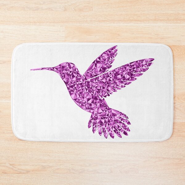 Artikelvorschau, Sanftes Kolibri-Rosa-Dreieck-Mosaik-Silhouette-Design entworfen und verkauft von DymondDesigns.