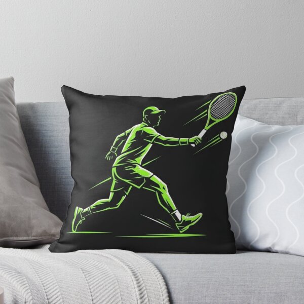 Item preview, Dynamic Tennis Player Forehand Action Silhouette designed and sold by WithoutBorders4.