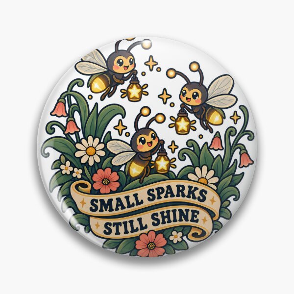 Item preview, Small Sparks Still Shine Cute Firefly Motivation Art designed and sold by Tharaazu.