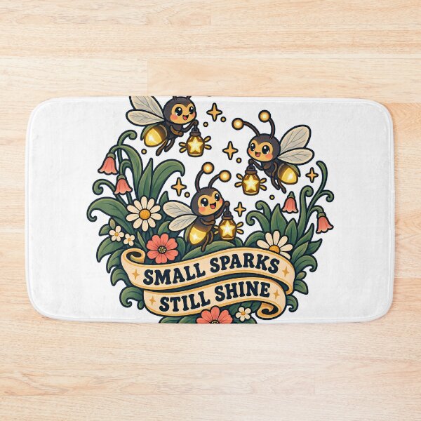 Item preview, Small Sparks Still Shine Cute Firefly Motivation Art designed and sold by Tharaazu.