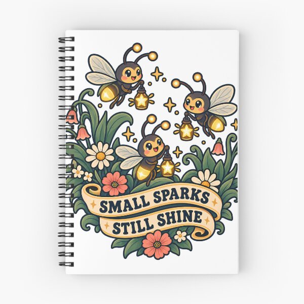 Item preview, Small Sparks Still Shine Cute Firefly Motivation Art designed and sold by Tharaazu.